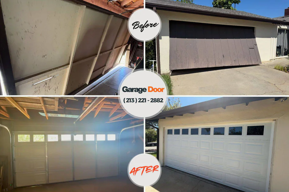 Before and after: garage door repair North Charleroi, PA